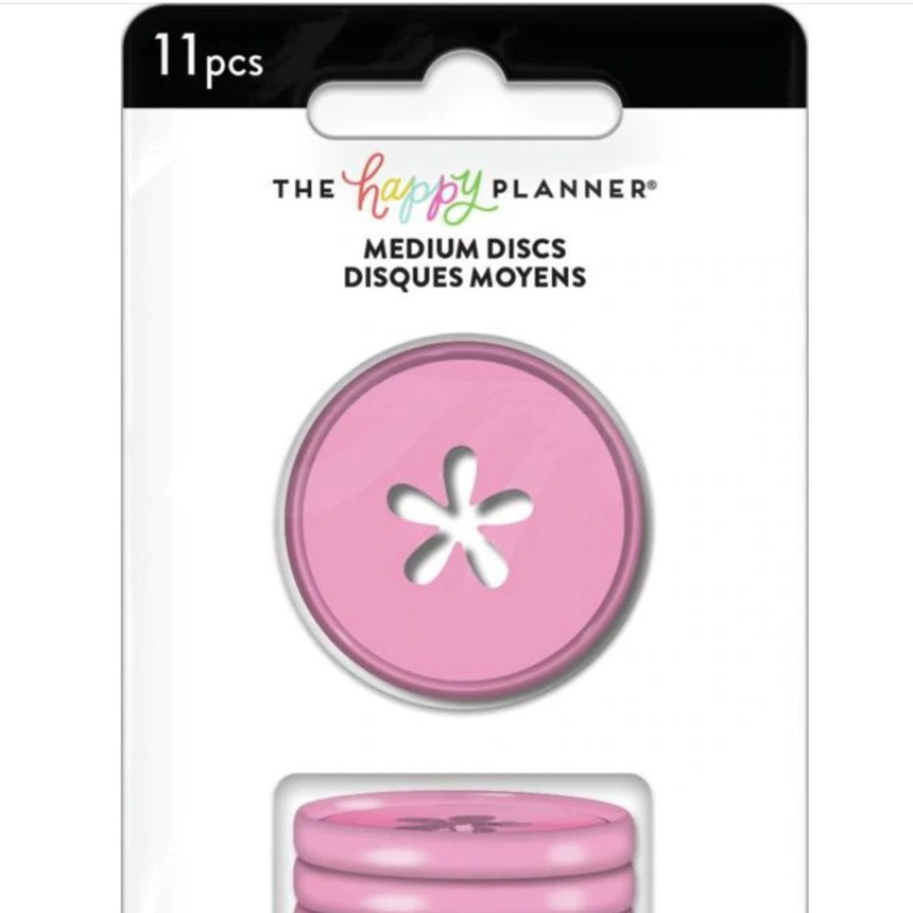 The Happy Planner Flower Cutout Medium Disc Set Bubblegum Pink 💗